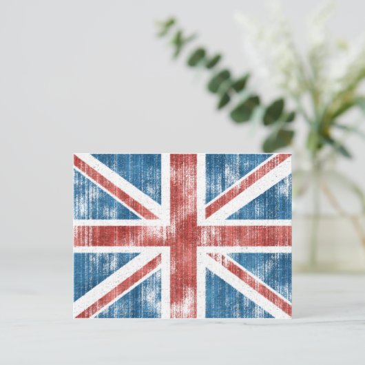 Union Jack getragen Postkarte (Stehend Vorderseite)