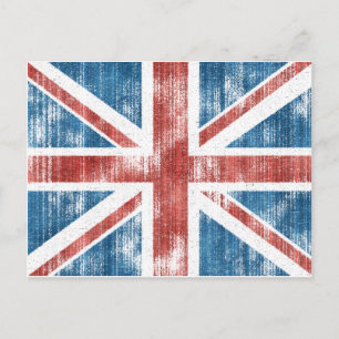 Union Jack getragen Postkarte