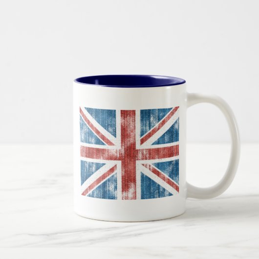 Union Jack getragen Zweifarbige Tasse (Rechts)