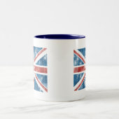 Union Jack getragen Zweifarbige Tasse (Mittel)