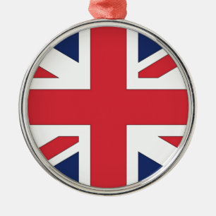 Union Jack, Gewerkschaft Flag von Großbritannien Silbernes Ornament