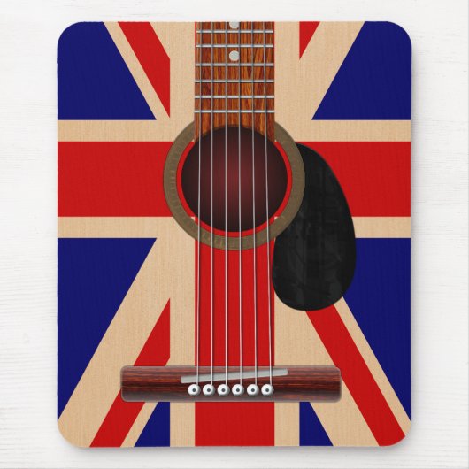 Union Jack Gitarre Mousepad (Vorne)