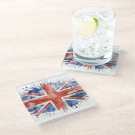 union jack glass coaster glasuntersetzer