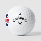 Union Jack Golfbälle - England Flagge Name Monogra (Logo)