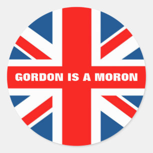 Union Jack Gordon Brown Runder Aufkleber