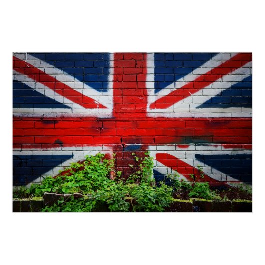 Union Jack Graffiti Flag Poster (Vorderseite)