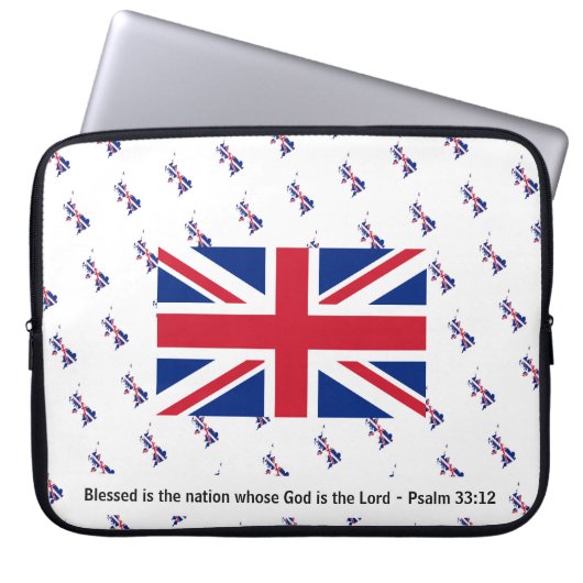 UNION JACK GREAT BRITAIN UK Christan Laptop Laptopschutzhülle (Vorderseite)