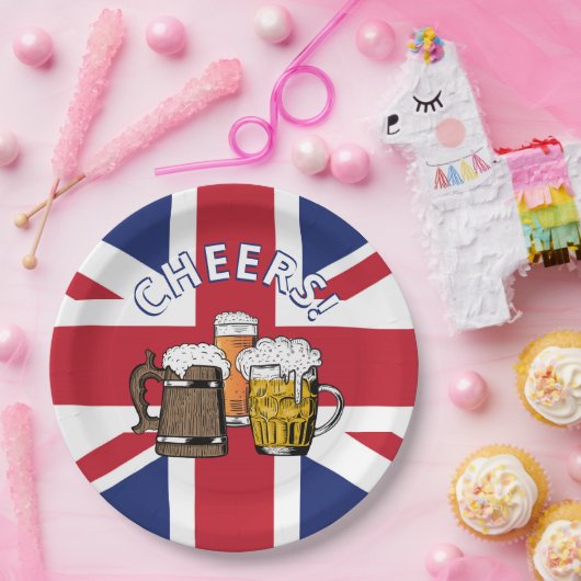 UNION JACK Great British Beer Pappteller (Party)