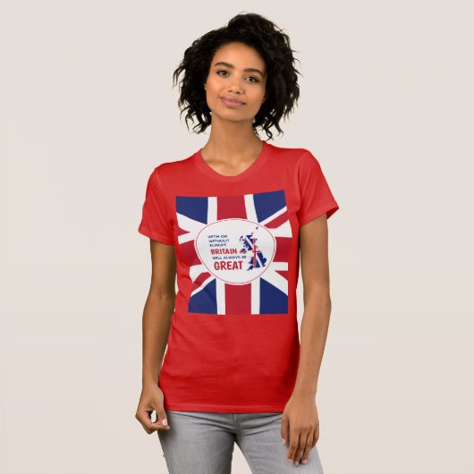UNION JACK Großbritannien immer Great Red BREXIT T-Shirt (Vorne ganz)