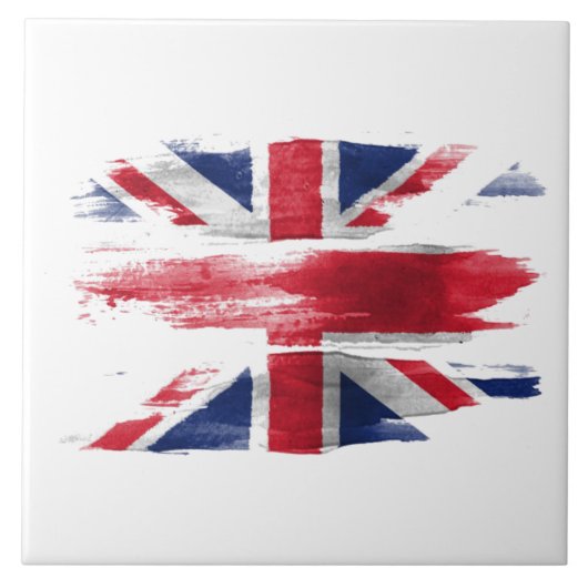 Union Jack grunge Fliese (Vorderseite)