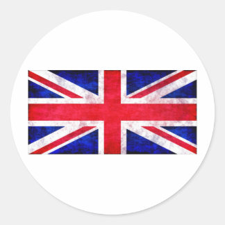 Union Jack Grunge-T-Shirts und Geschenke Runder Aufkleber