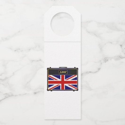 Union Jack Guitar Amplifier Flaschenanhänger (Vorderseite)