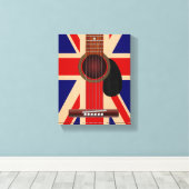 Union Jack Guitar Leinwanddruck (Insitu (Holzboden))