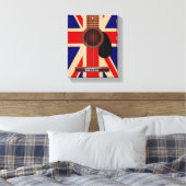 Union Jack Guitar Leinwanddruck (Insitu (Schlafzimmer))