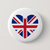 Union Jack Heart Shape Button (Vorderseite)