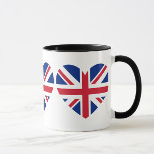 Union Jack Heart Shape Tasse