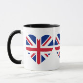Union Jack Heart Shape Tasse (Links)