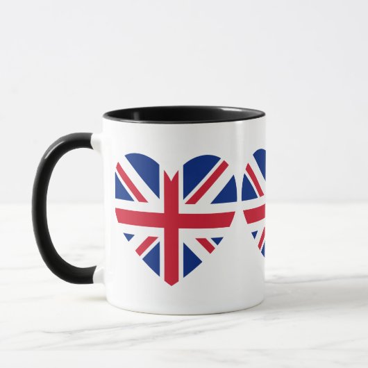 Union Jack Heart Shape Tasse (Links)
