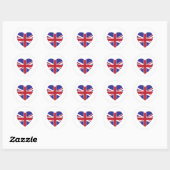 Union Jack Heart Sticker (Blatt)