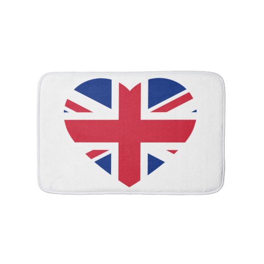 Union Jack Heartflag bmcnt Badematte (Vorderseite)