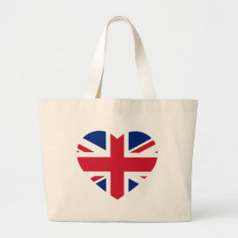Union Jack Heartflag jtcent Jumbo Stoffbeutel