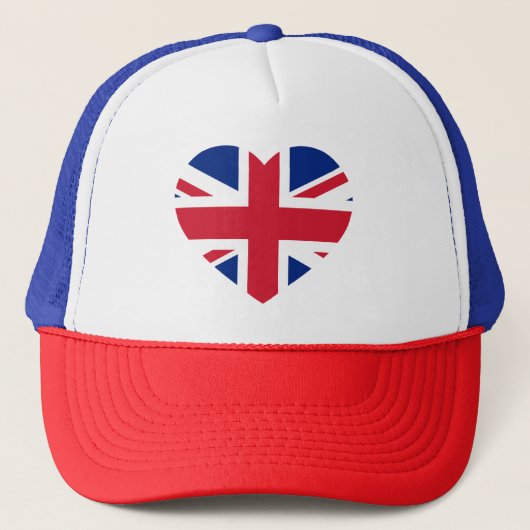 Union Jack Heartflag thcn Truckerkappe (Vorderseite)