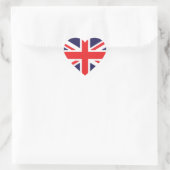 Union Jack Herz-Aufkleber (Tasche)
