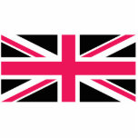 Union Jack ~ Hot Pink Black and White Fotoskulptur Schlüsselanhänger<br><div class="desc">Es handelt sich dabei um ein ausgeschnittenes Acryl aus einem der angebotenen Sachen,  einem Button,  Schlüsselbund,  Ornament,  Magnet oder Skulptur und einige davon in verschiedenen Größen. Sie können Baumschmuck sein,  puren Charme,  oder durch eine Bandschleife getragen werden. Sogar vom Rückspiegel aufgehängt.</div>