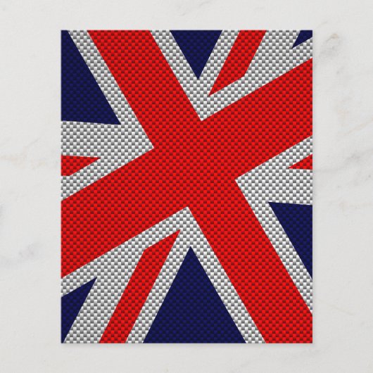 Union Jack im Kohlenstofffaser-Design Flyer (Vorne)