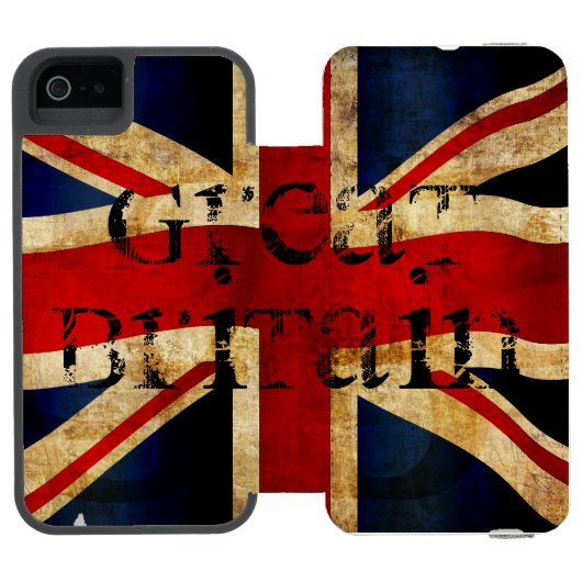 Union Jack.. iPhone SE/5/5s Cover Incipio iPhone Geldbeutel-Hülle (Folio Geöffnet)
