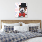 Union Jack Jack Russell Leinwanddruck (Insitu (Schlafzimmer))