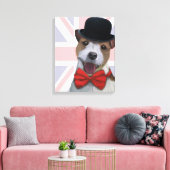 Union Jack Jack Russell Leinwanddruck (Insitu (Wohnzimmer))
