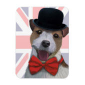Union Jack Jack Russell Magnet (Vertikal)