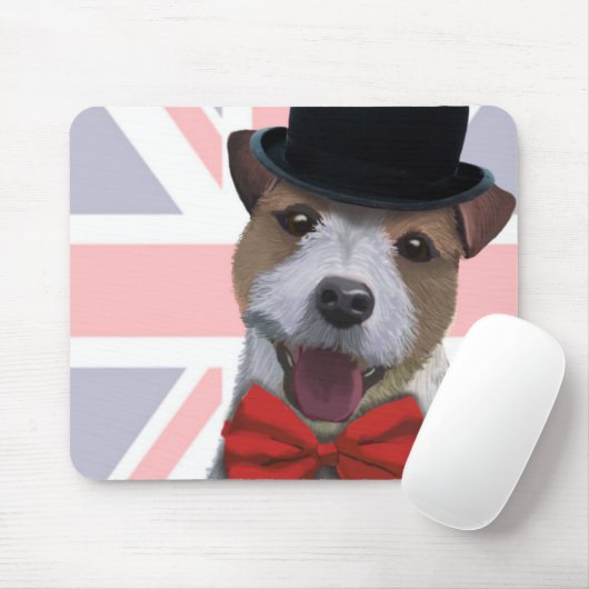 Union Jack Jack Russell Mousepad (Mit Mouse)