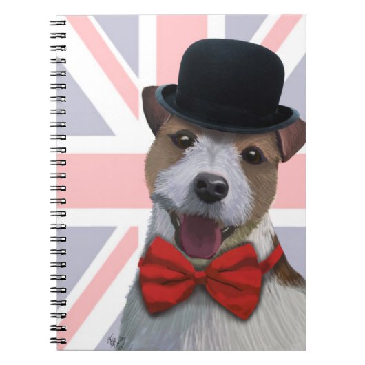 Union Jack Jack Russell Notizblock (Vorderseite)