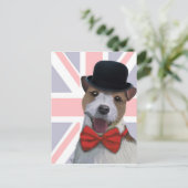 Union Jack Jack Russell Postkarte (Stehend Vorderseite)