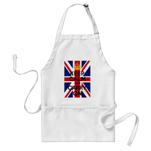 Union Jack Keep Calm and Carry On Schürze (Vorne)