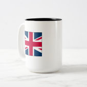 Union Jack Klein Zweifarbig 15 oz. Tasse (Vorderseite Links)