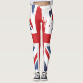 Union Jack Leggings mit Distressed-Look - UK Flagg (Vorderseite)