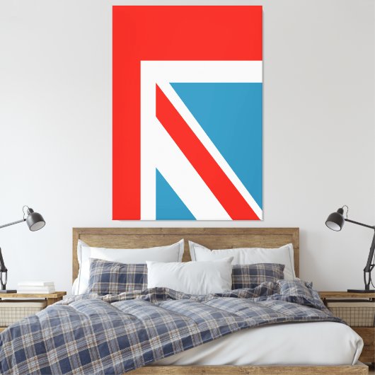 Union Jack Leinwanddruck (Insitu (Schlafzimmer))