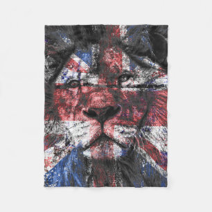 Union Jack Lion Fleecedecke