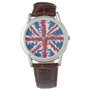 Union Jack Liquid Art Armbanduhr