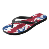 Union Jack Liquid Art Badesandalen (Schrägansicht)