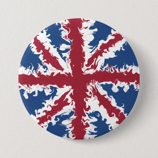 Union Jack Liquid Art Button (Vorderseite)