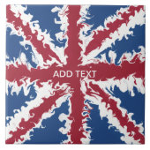 Union Jack Liquid Art Craft DIY Fliese (Vorderseite)