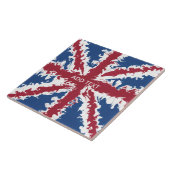 Union Jack Liquid Art Craft DIY Fliese (Seite)