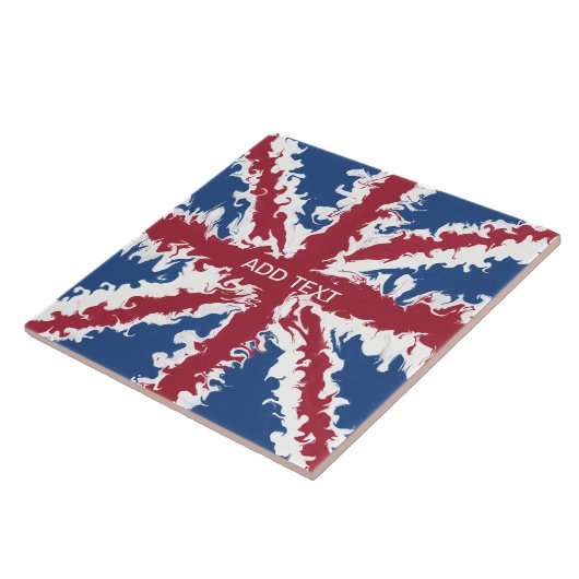 Union Jack Liquid Art Craft DIY Fliese (Seite)