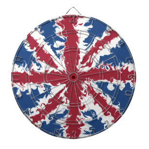 Union Jack Liquid Art Dartscheibe