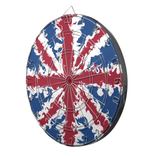 Union Jack Liquid Art Dartscheibe (Vorderseite rechts)