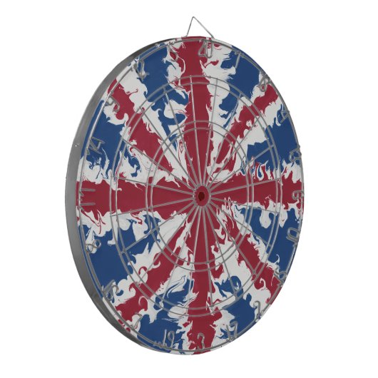 Union Jack Liquid Art Dartscheibe (Vorderseite Links)